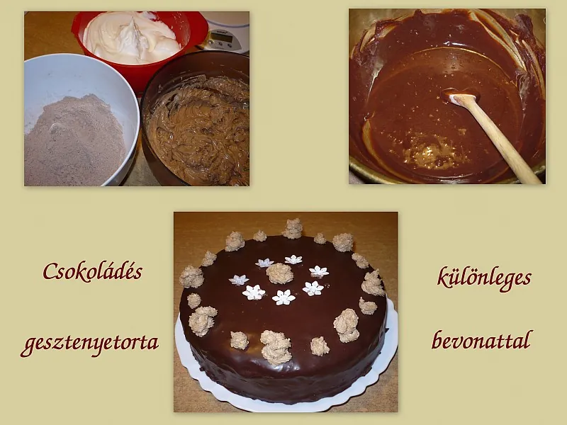 Csokoládés gesztenyetorta