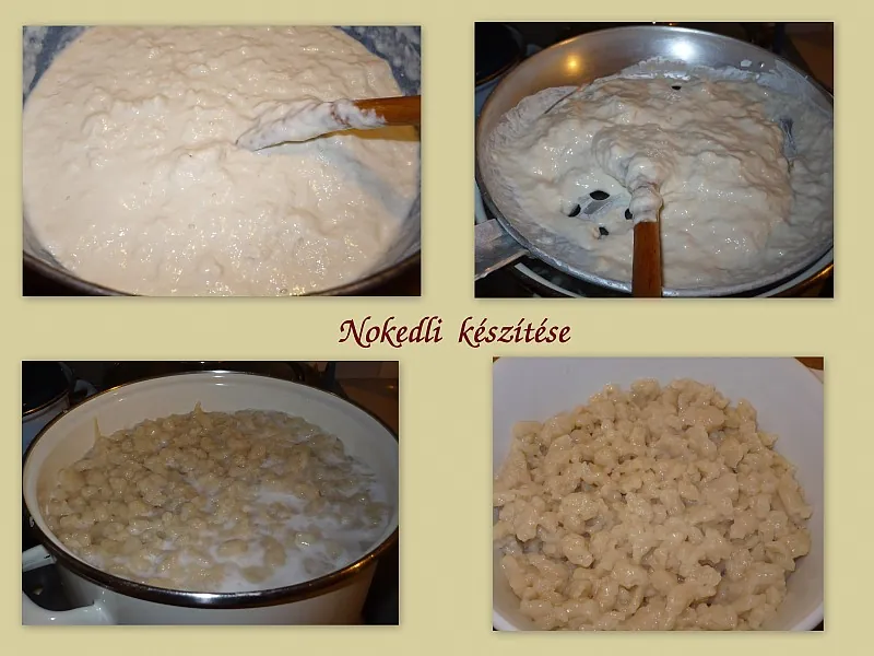 Nokedli készítése