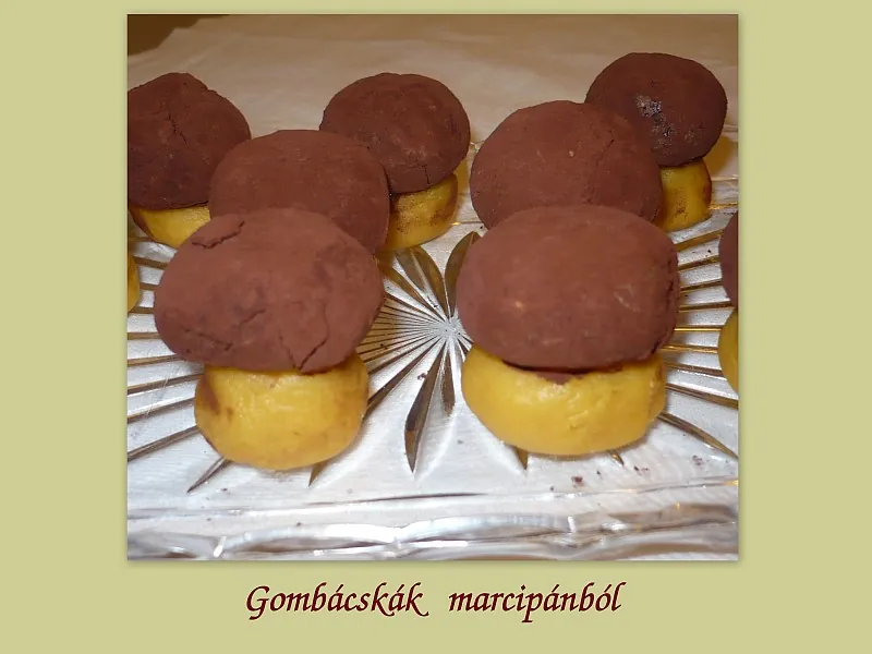 Gombácskák marcipánból